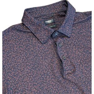 FAHERTY Men's The Movement Polo Shirt Floral Reserve Size L